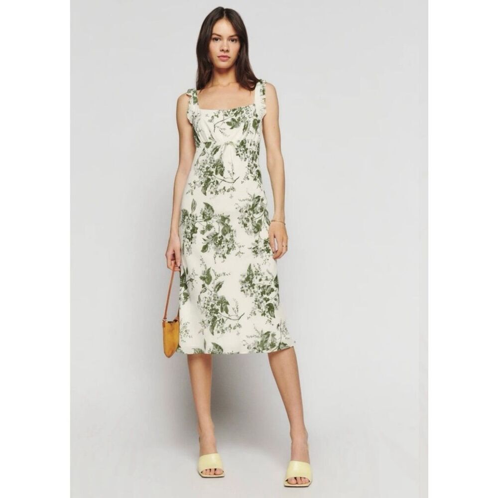 Reformation Leni Floral Print Dress Size S